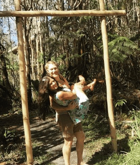 Kristie Wolfe with her boyfriend